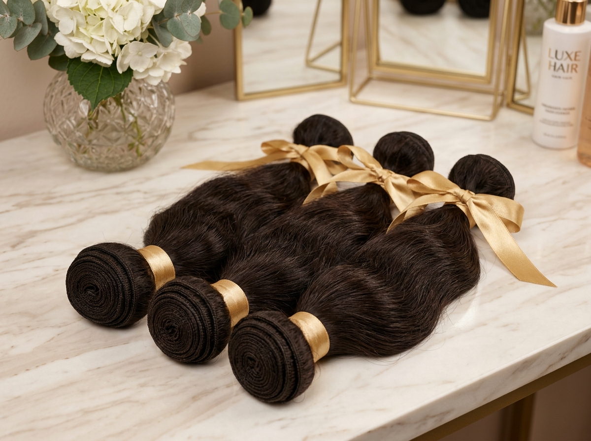 Non-Remy Double Drawn Indian Human Hair Bundles