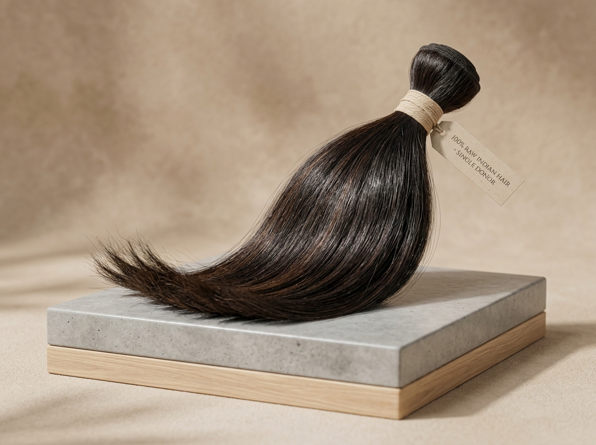 100% Single Donor Virgin Remy Single Drawn Indian Human Hair